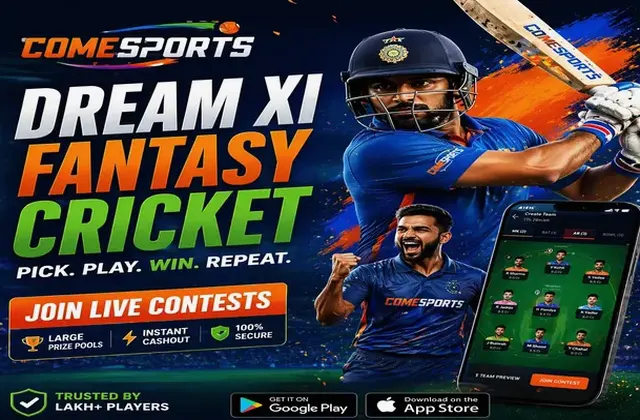 Come (Come Com) fantasy cricket & matchday visual 1